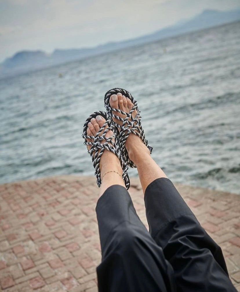 The Original Jc Rope Sandal in Black - Nomadic State of Mind
